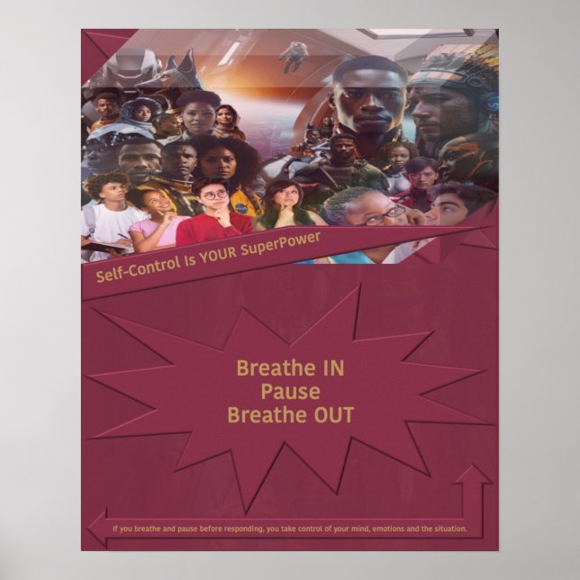 Poster Le contrôle de soi est votre superpuissance (Devant)