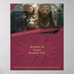 Poster Le contrôle de soi est votre superpuissance