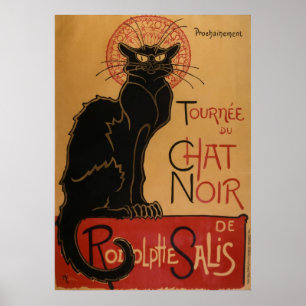 Poster Le conversation Noir - Steinlen