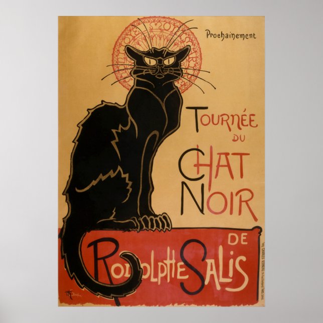 Poster Le conversation Noir - Steinlen (Devant)