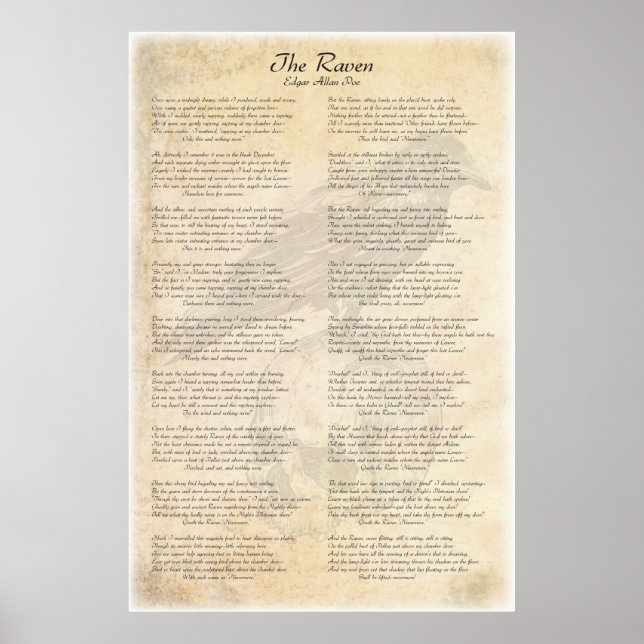 Poster Le Corbeau par Edgar Allen Poe (Devant)