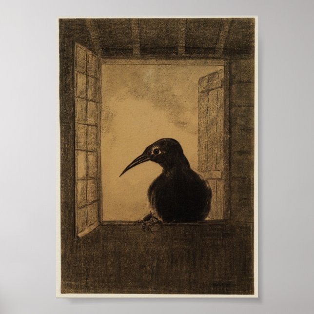 Poster Le Corbeau (Redon 1882) (Devant)