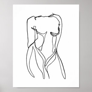 Poster le corps des femmes noires et blanches minimes