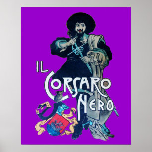 Poster LE CORSAIRE NOIR violet