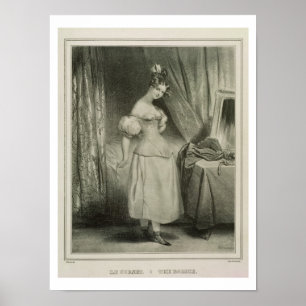 Poster Le corset, gravé par Alfred Léon Lemercier (la