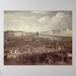 Poster Le cortège de Louis XIV (1638-1715) à travers