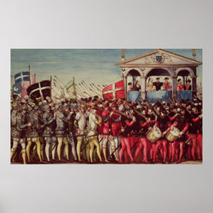 Poster Le cortège des batteurs et des soldats