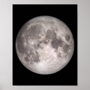 Poster Le côté proche de la Lune (Paysage lunaire)