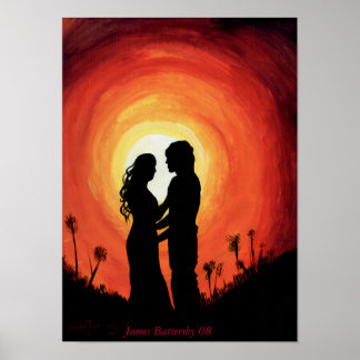 Poster Le coucher de soleil
