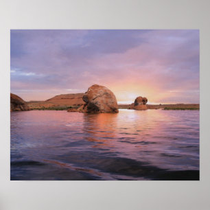 Poster Le coucher de soleil du lac Powell