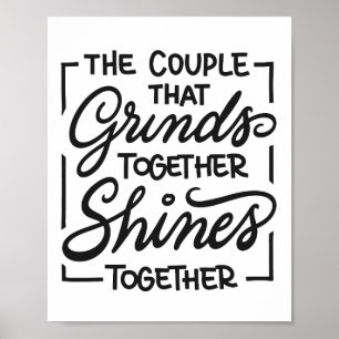 Poster Le couple qui s'entraîne ensemble brille ensemble