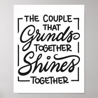 Poster Le couple qui s'entraîne ensemble brille ensemble