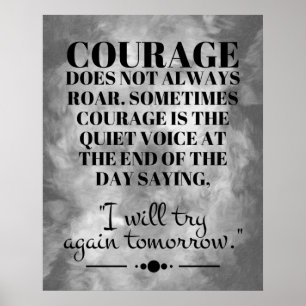 Poster Le courage ne rugit pas toujours
