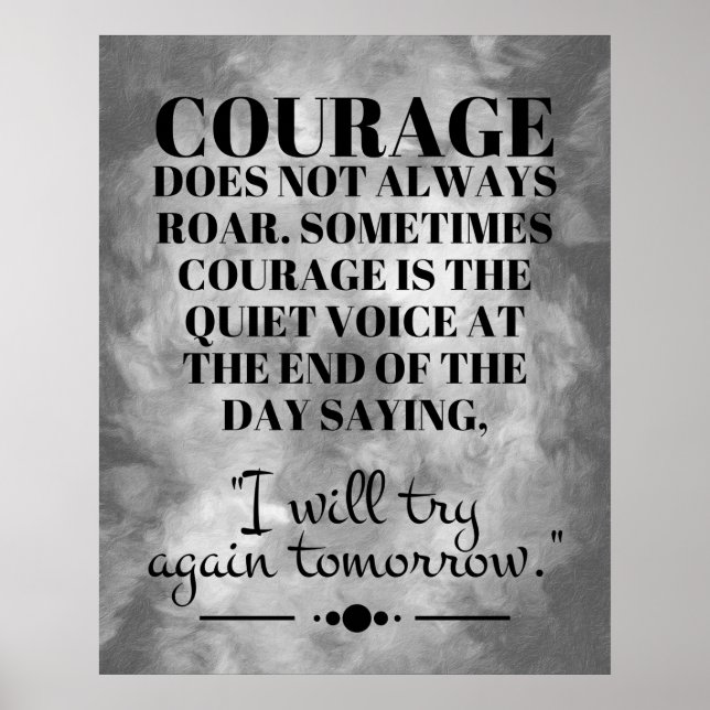 Poster Le Courage N'Est Pas Toujours Roar (Devant)