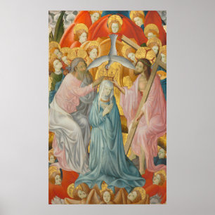 Poster Le couronnement de la Vierge avec de l'huile de