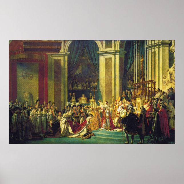 Poster Le couronnement de Napoléon par Jacques Louis Davi (Devant)