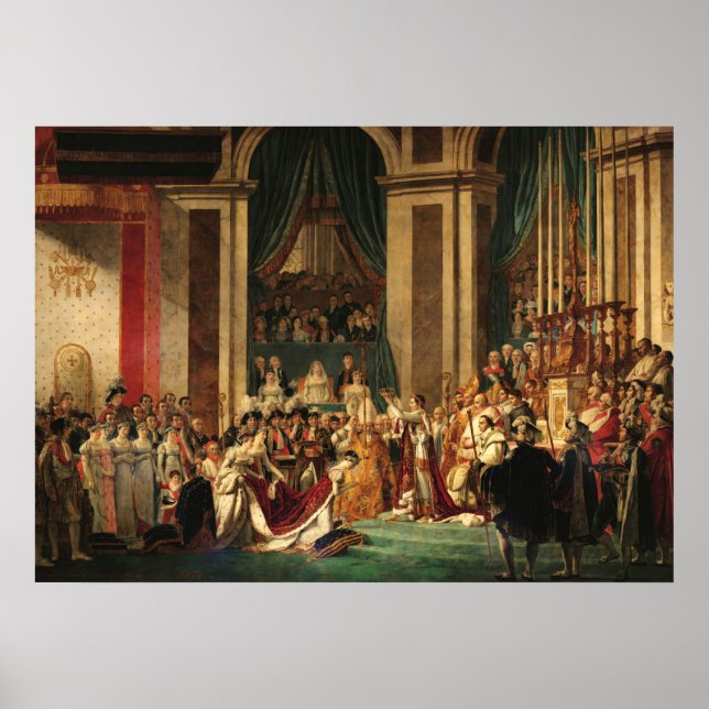 Poster Le couronnement de Napoléon par Jacques-Louis Davi (Devant)