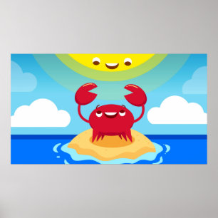 Poster Le crabe rencontre le soleil