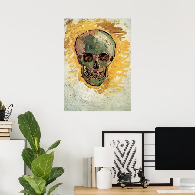 Poster Le crâne de la vie morte par Vincent van Gogh (Bureau à domicile)