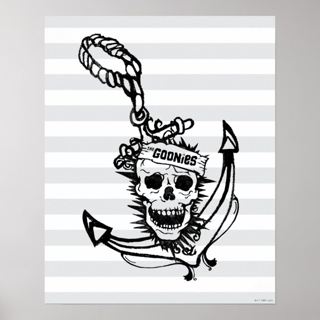 Poster Le crâne et l'Ancre des Goonies (Devant)