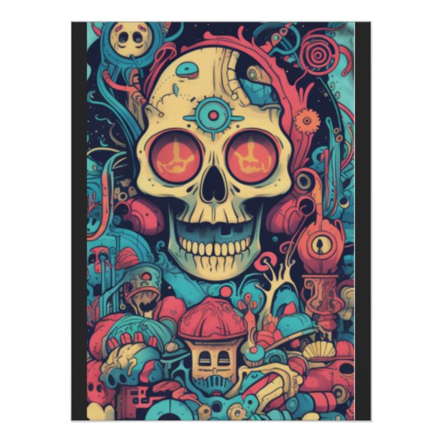 Poster Le crâne mexicain, Dia De Los Muer, (Devant)
