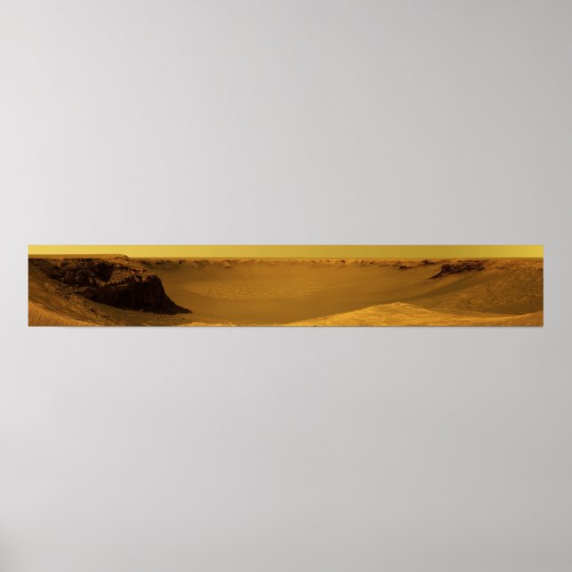 Poster Le cratère Victoria du Cap Vert sur la planète Mar (Devant)
