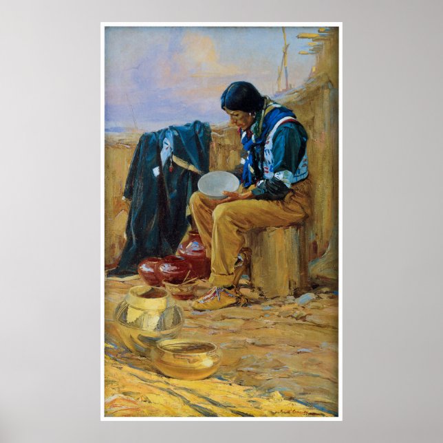 Poster Le créateur de poteries par Gerald Cassidy (Devant)
