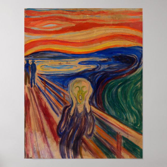 Poster Le cri d'Edvard Munch (Devant)