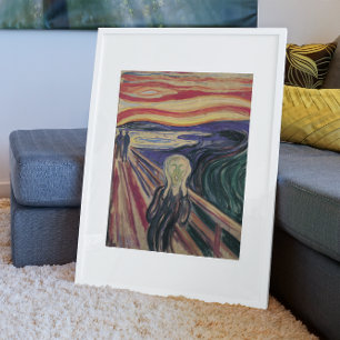Poster Le cri d'Edvard Munch, l'expressionnisme Vintage
