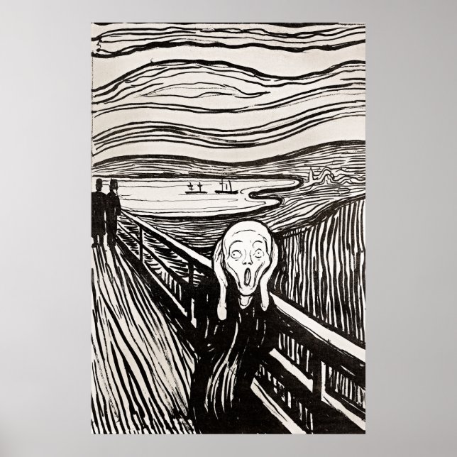 Poster Le cri d'Edward Munch (Devant)