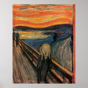 Poster Le cri perçant par Edvard Munch