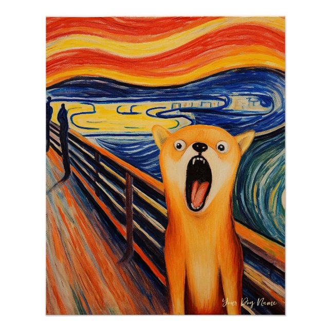 Poster Le Cri - Shiba Inu Dog 003 - Pall Munch (Devant)