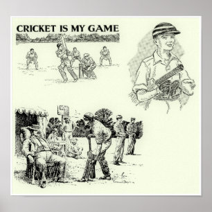 Poster Le cricket est mon jeu - Archivage Sport Imprimer