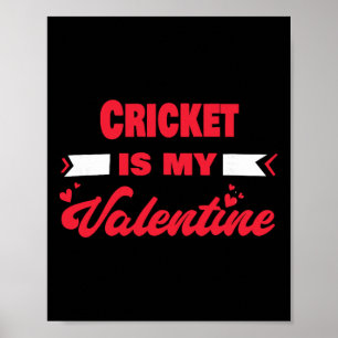 Poster Le cricket est mon valentin Saint-Valentin drôle d