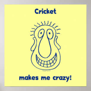 Poster Le cricket me rend fou