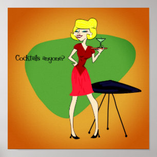 Poster Le cru 1950 a inspiré l'affiche de cocktail