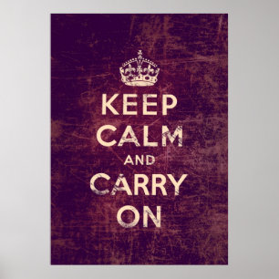 Poster Le cru gardent le calme et continuent