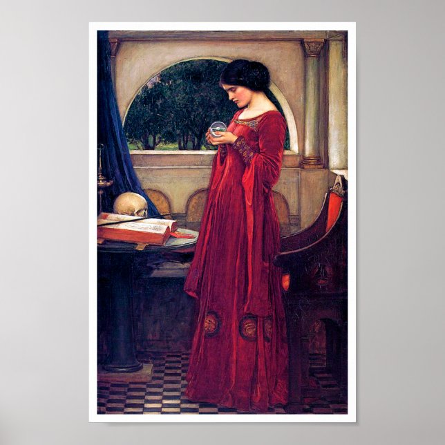 Poster Le Crystal Ball, John William Waterhouse (Devant)
