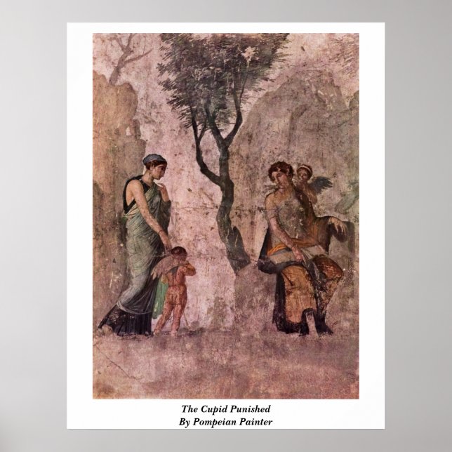 Poster Le Cupidon Puni Par Un Peintre Pompéien (Devant)