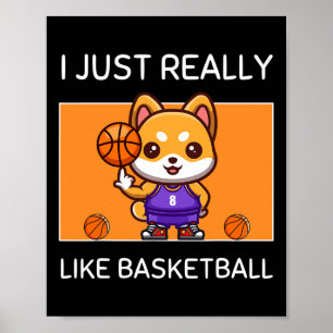 Poster Le Cute Kawaii Shiby Inu J'Aimerais Vraiment Byske