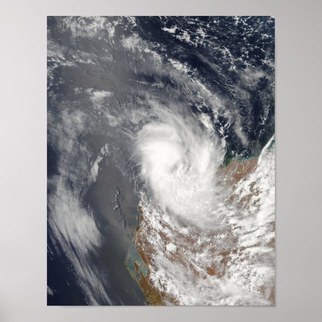 Poster Le cyclone Dominic au large de l'Australie occiden (Devant)