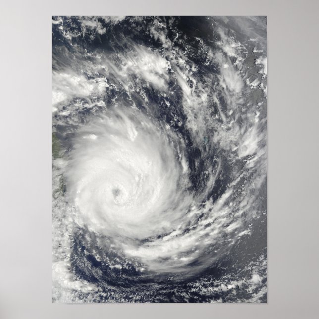 Poster Le cyclone tropical Gael au large de Madagascar (Devant)