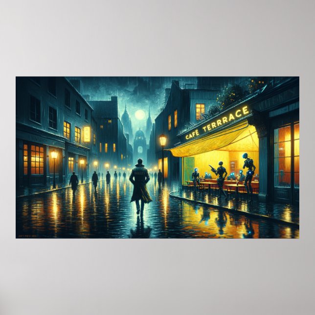 Poster Le cypunk 'The A.I. Art Runner' (Devant)