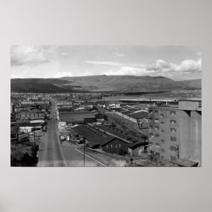 Poster Le Dalles, vue de ville de l'Orégon semblant