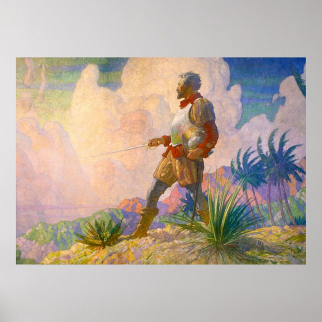 Poster Le découvreur de Newell Convers Wyeth (Devant)