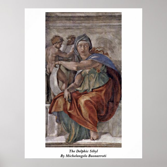 Poster Le Delphique Sibyl De Michel-Ange Buonarroti (Devant)