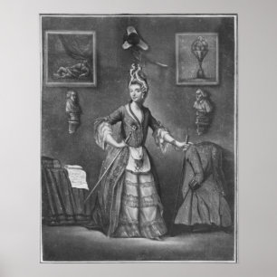 Poster Le d'Eon de chevalier, habillé en tant que femme