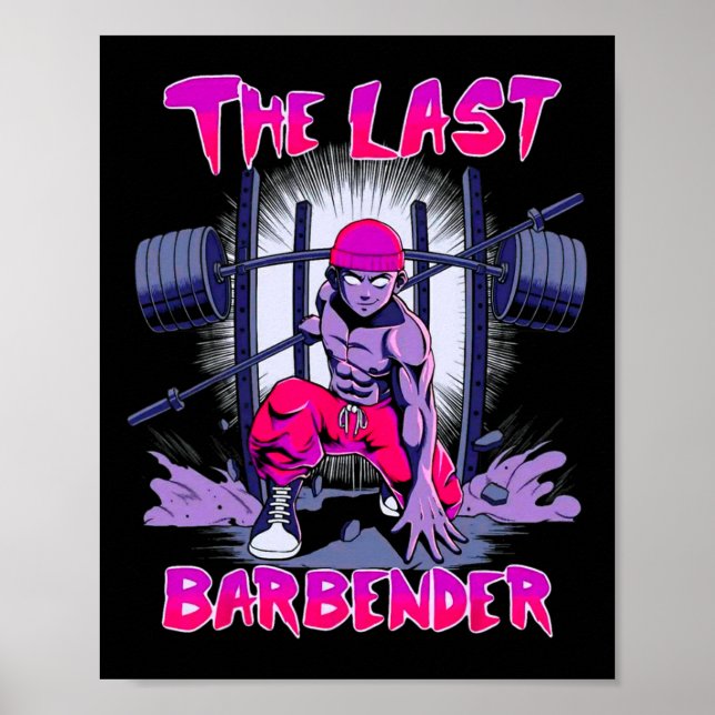 Poster Le Dernier Barbender Gym Poids Bodybuilding (Devant)