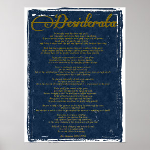 Poster Le Desiderata "Choses désirées"