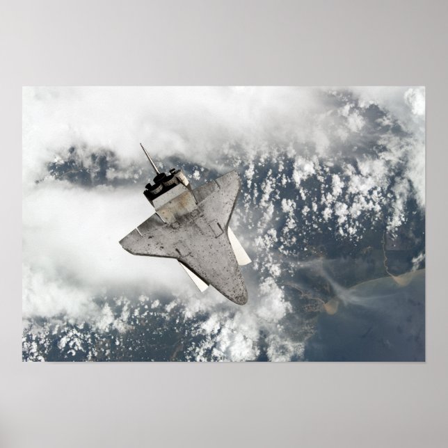 Poster Le dessous de la navette spatiale Discovery (Devant)